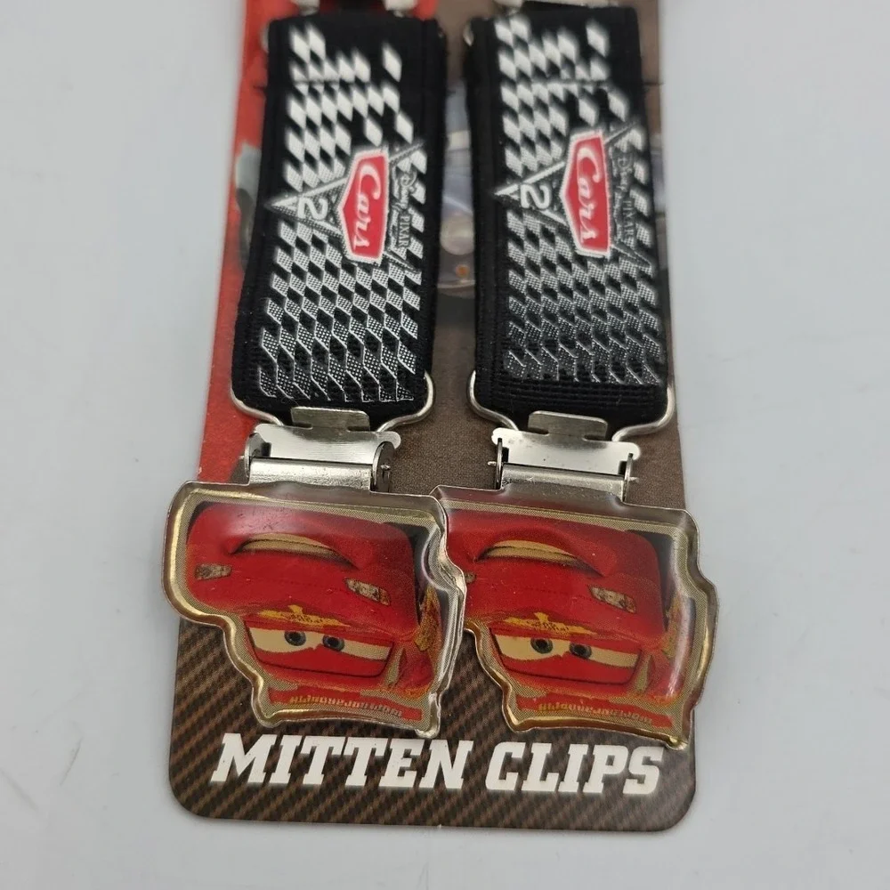 Disney Pixar Cars 2 Childs Mitten Glove Clips NWT